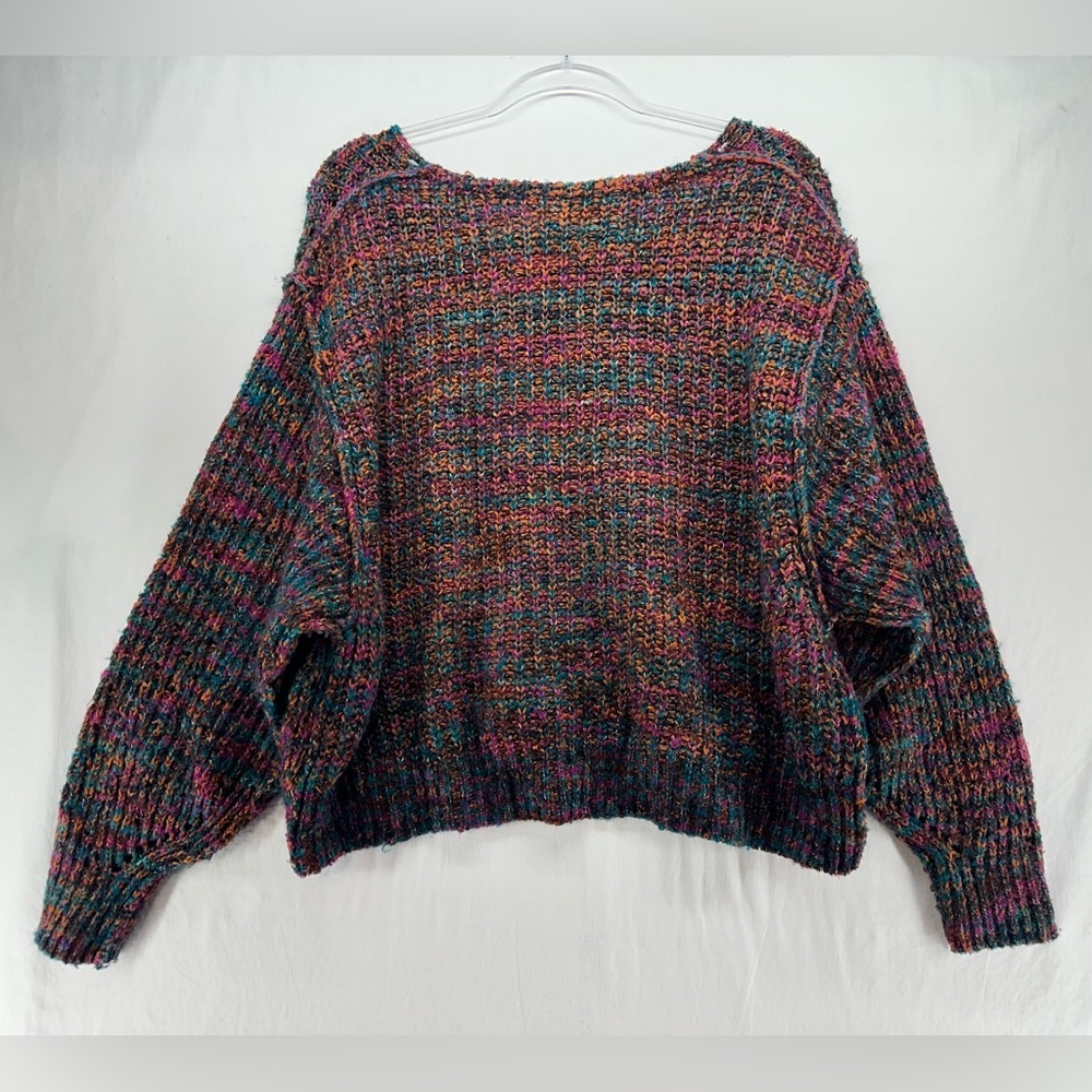 Free People Highland Space Knit Oversize Sweater Womens Size Small - Picture 2 of 7